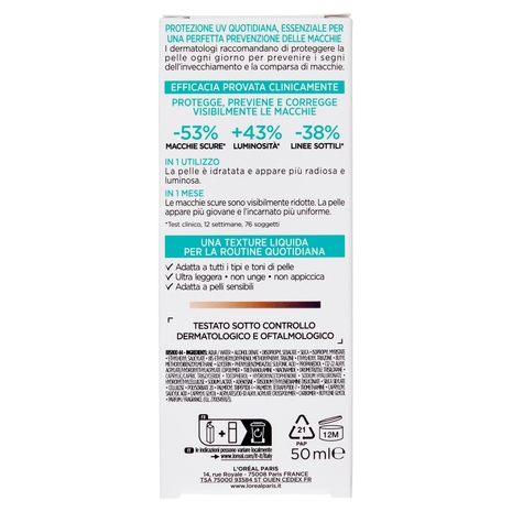 L'Oréal Paris Bright Reveal Fluido UV Anti-Macchie SPF 50+ 50 ml